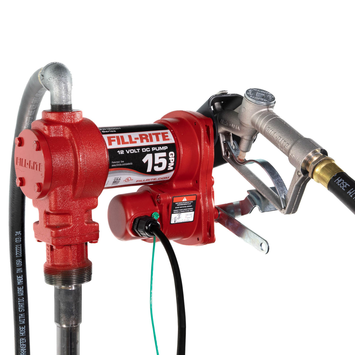 Fill-Rite front assembly showing pump and mounting ready for durable use