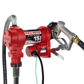 Fill-Rite front assembly showing pump and mounting ready for durable use