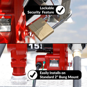 Fill-Rite pump installed on a truck tank demonstrating mobile fueling