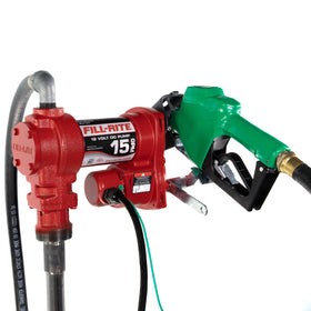 Fill-Rite front view of FR1210HA1 showing pump and mounting for reliable transfers
