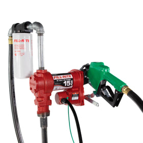 Fill-Rite front assembly showing pump and mounting ready for installation and reliability