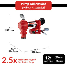 Fill-Rite pump bung-mounted on a truck tank demonstrating mobile use benefit