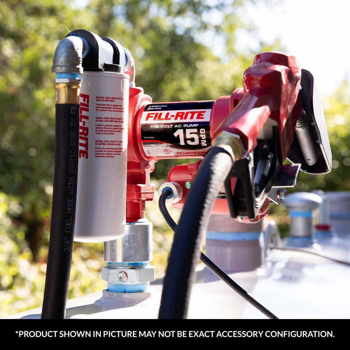 Fill-Rite mounted on fuel transfer pump demonstrating improved system cleanliness