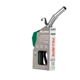 Fill-Rite nozzle green jacket in a service bay setting for easy fuel-type identification