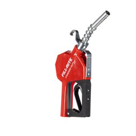 Fill-Rite front view showing robust cast-aluminum body and red jacket for durability