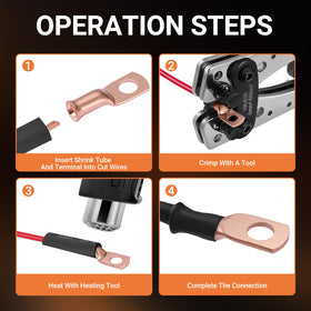 Filluck terminals installed on a battery post demonstrating secure electrical connection