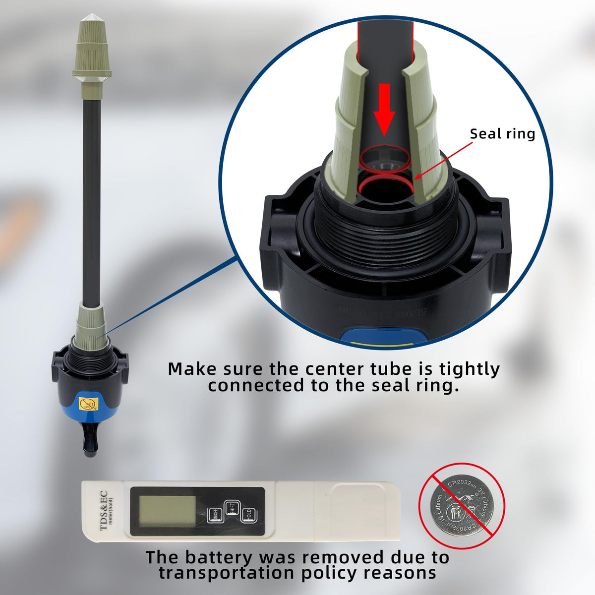 Filterelated unit installed on a hose setup demonstrating straightforward home or mobile use