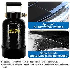 Filterelated product label and certification panel showing NSF and WQA partner resin compliance benefits