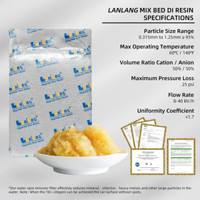 Filterelated vacuum-sealed LANLANLANG resin bag kept fresh for reliable spot-free rinses