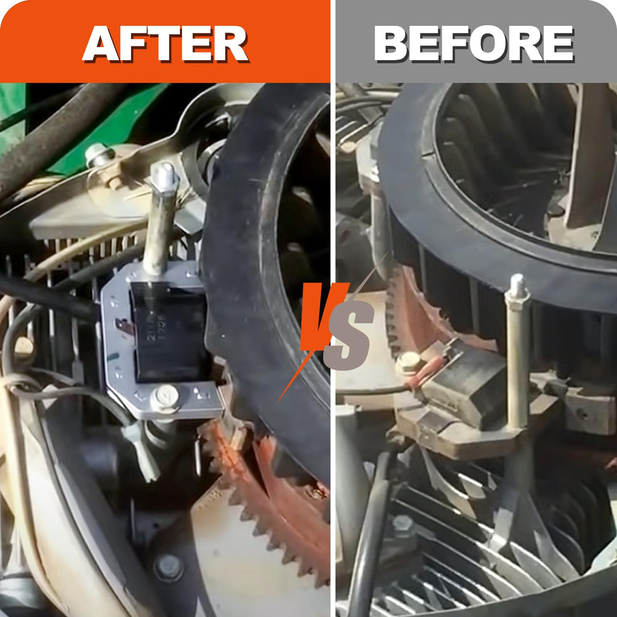 FILTERUP ignition coils on workbench in garage highlighting convenient repair readiness benefit