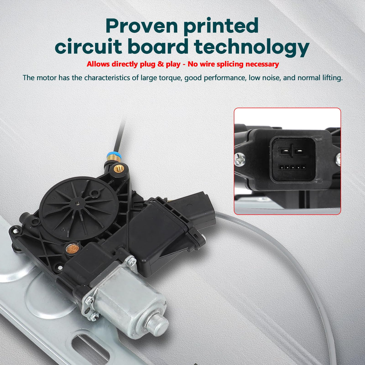 FINDAUTO motor profile highlighting copper windings, delivers consistent lifting force