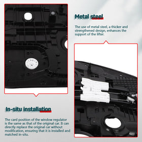 FINDAUTO track detail demonstrating smooth sliding surfaces for quiet window motion
