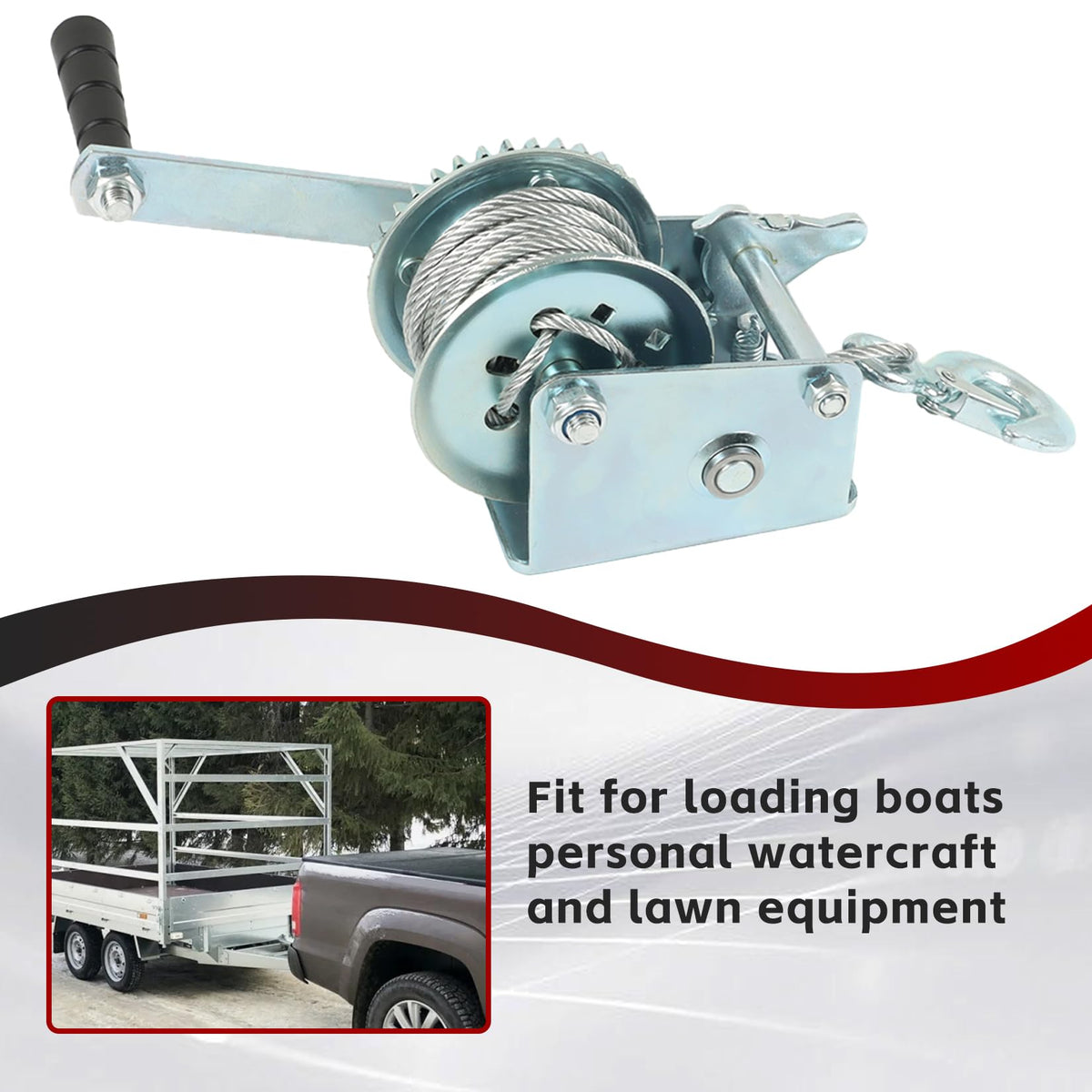 findmall winch in use pulling a boat onto a trailer demonstrating controlled loading advantage