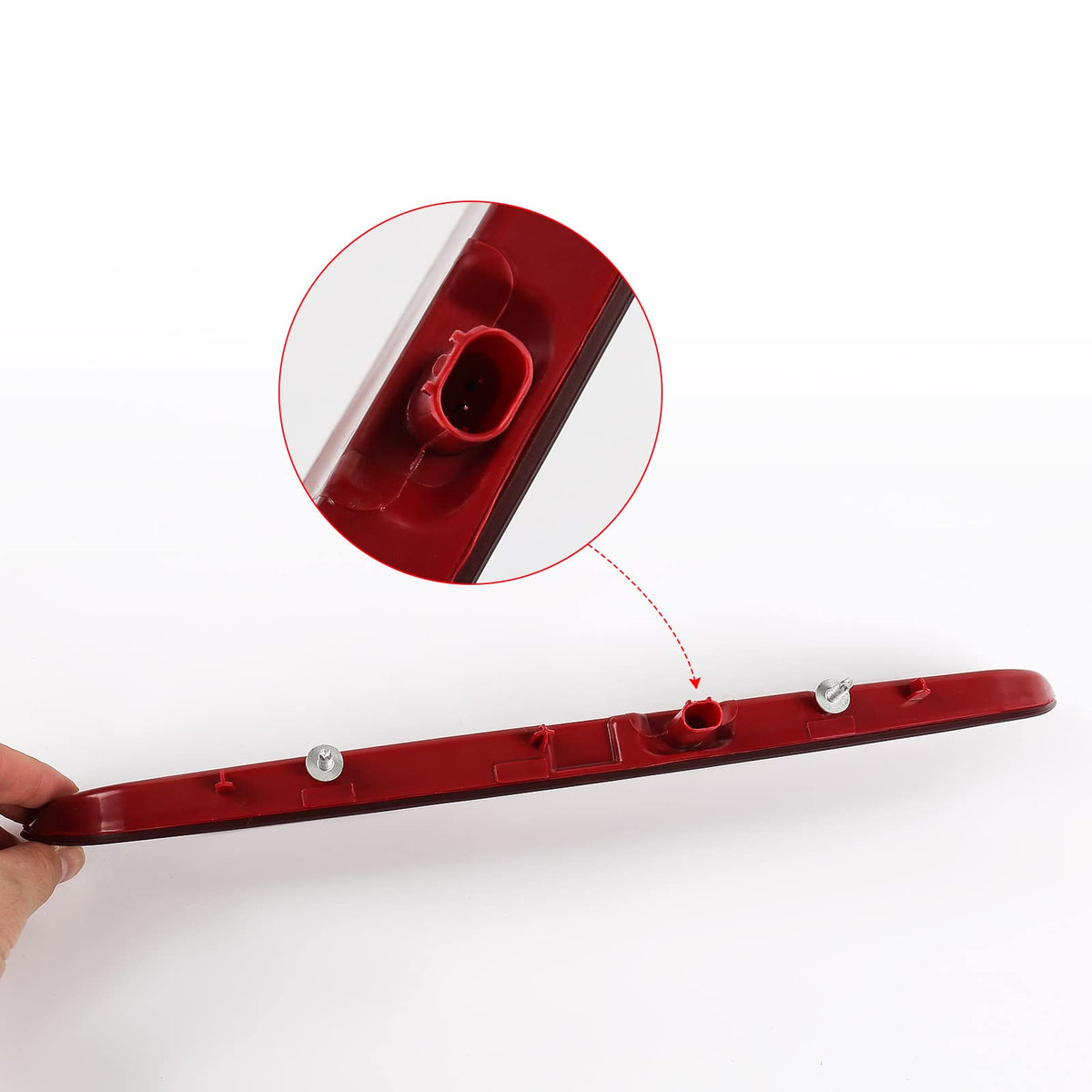 FIONE side detail showing mounting tabs and ABS housing for impact resistance