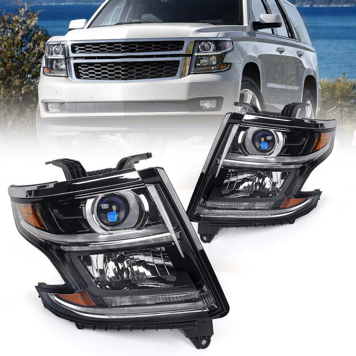 FIONE front view of both headlight assemblies showing fit and finish benefit