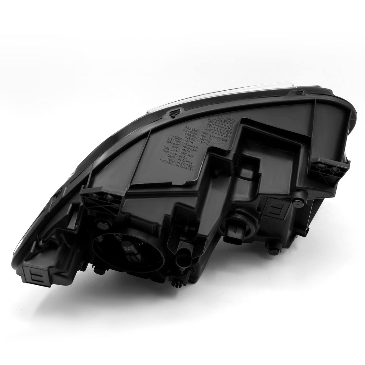 FIONE headlight lit at night demonstrating improved roadway visibility