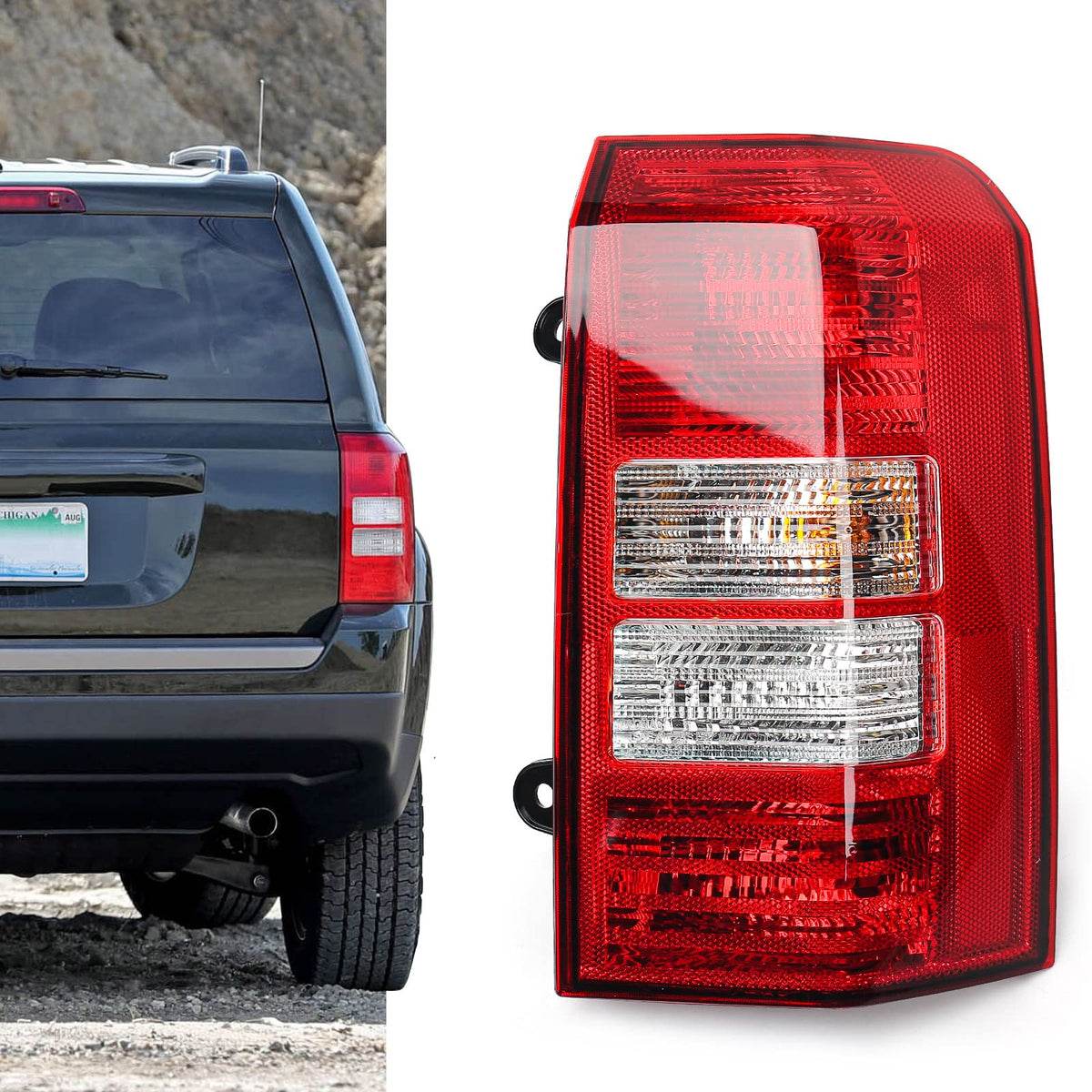 FIONE right taillight front view showing fit and finish benefit