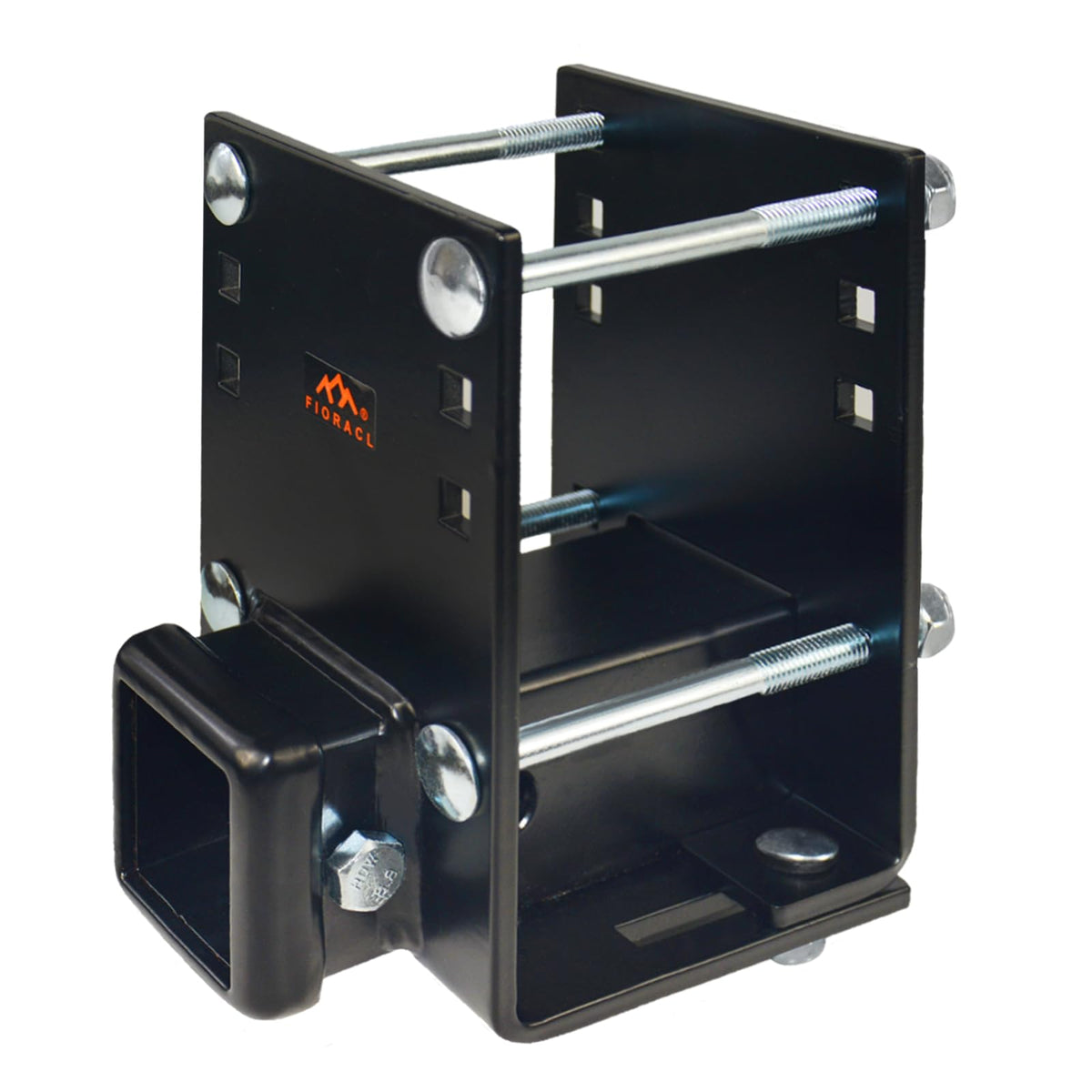 Fioracl front view receiver showing 2x2 opening and solid construction benefit secure accessory fit