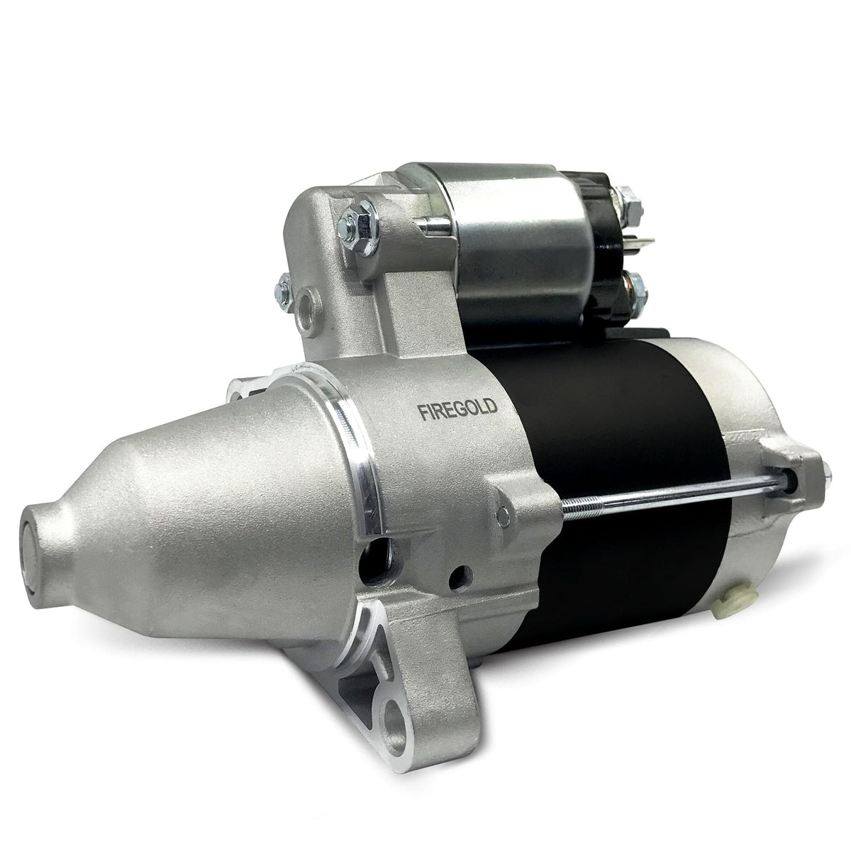 FIREGOLD starter front view showing mounting flanges and compact design for easy fit