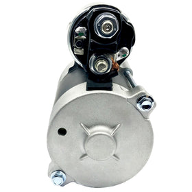 FIREGOLD starter installed on mower engine demonstrating direct-fit replacement benefit