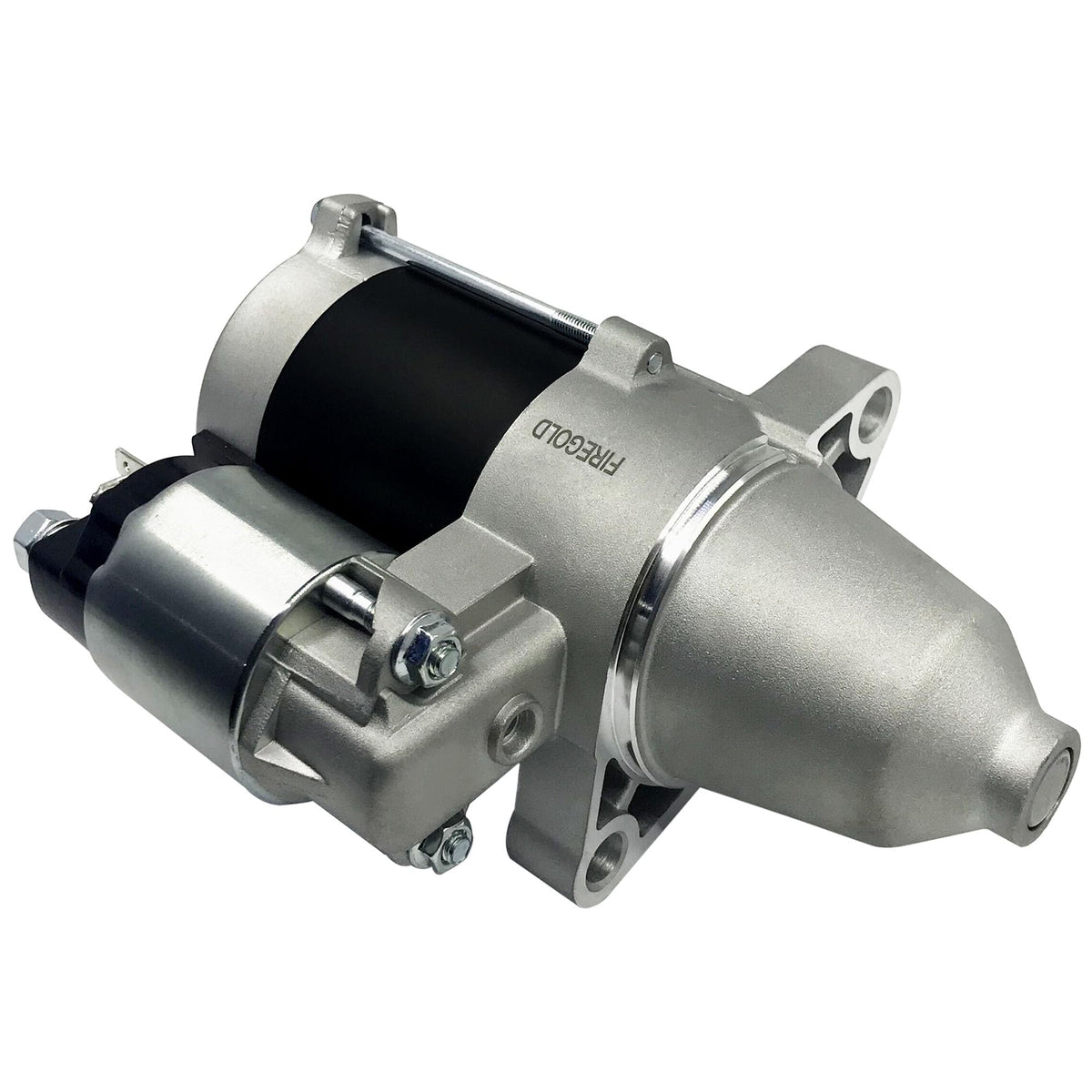 FIREGOLD starter installed on engine illustrating proper fit and alignment benefit