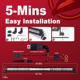 Firehawk next to ruler to show 30-inch scale for fitment and installation planning