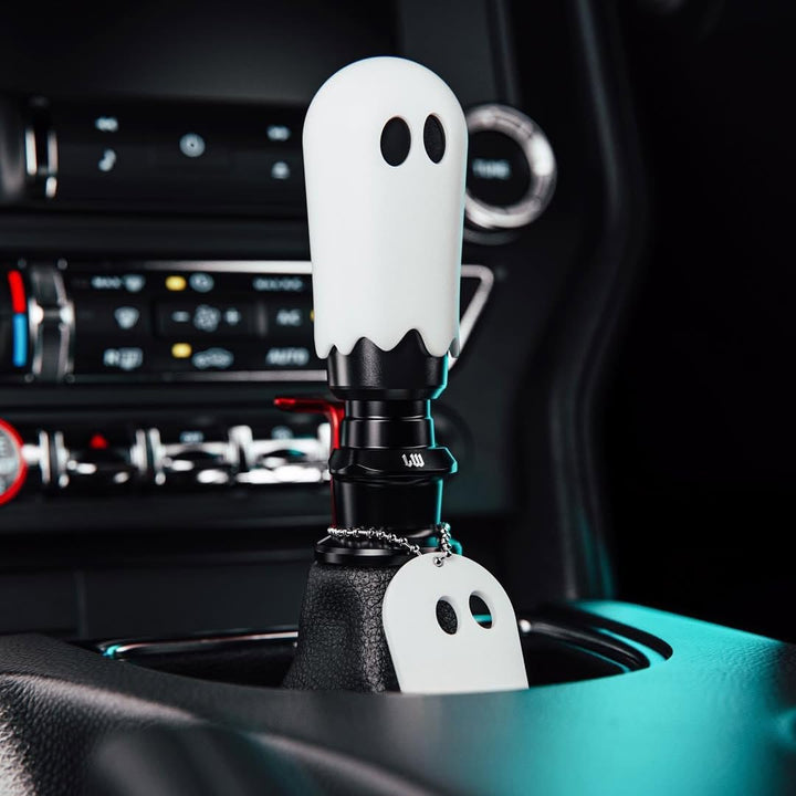 FirFiltr ghost shift knob front view showing whimsical design and festive appeal