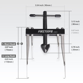FIRSTINFO comparison of long and short hooks side-by-side for choosing correct length