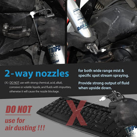 FIRSTINFO in use lubricating a bike chain showing precise application and convenience