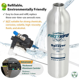 FIRSTINFO universal valve stem detail demonstrating simple compressor refilling advantage