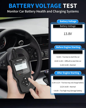 FIRSTOOL connected on vehicle dashboard during diagnostics for in-vehicle troubleshooting