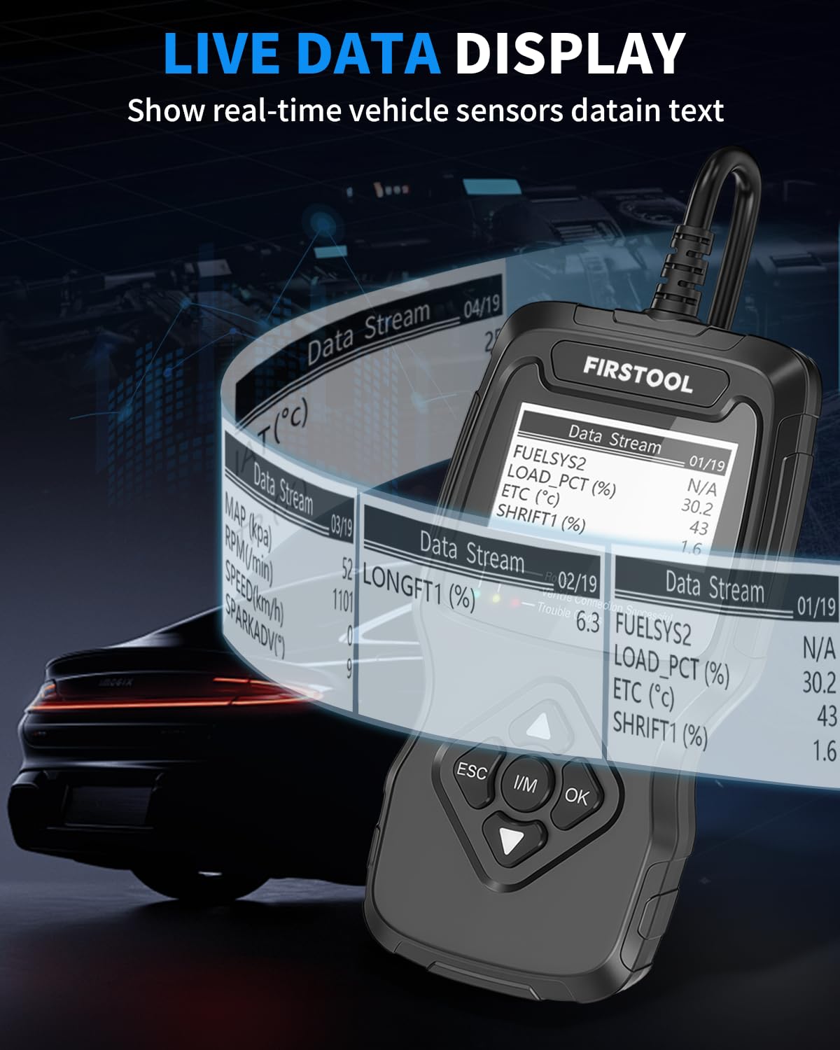 FIRSTOOL held in hand to show compact size and easy portability for roadside use