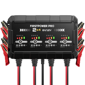FirstPower Pro front panel showing four bank ports and vents for easy monitoring