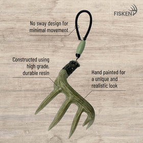 Fisken antler close-up texture highlighting hand-painted grain and durable poly