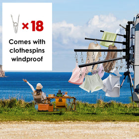 Fistihon stainless-steel clips close-up securing garments against wind