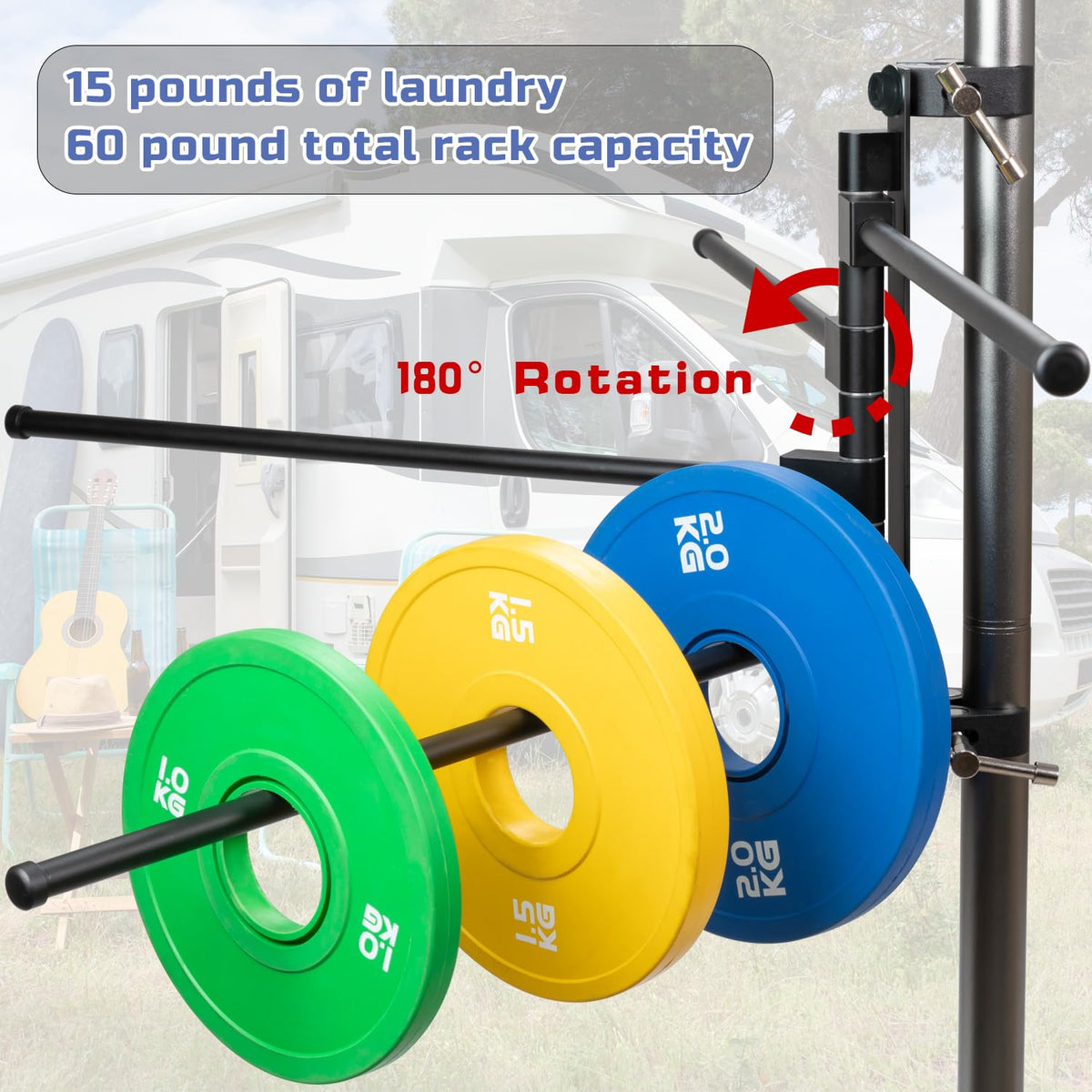 Fistihon in use with wet towels showing strong load-bearing benefit