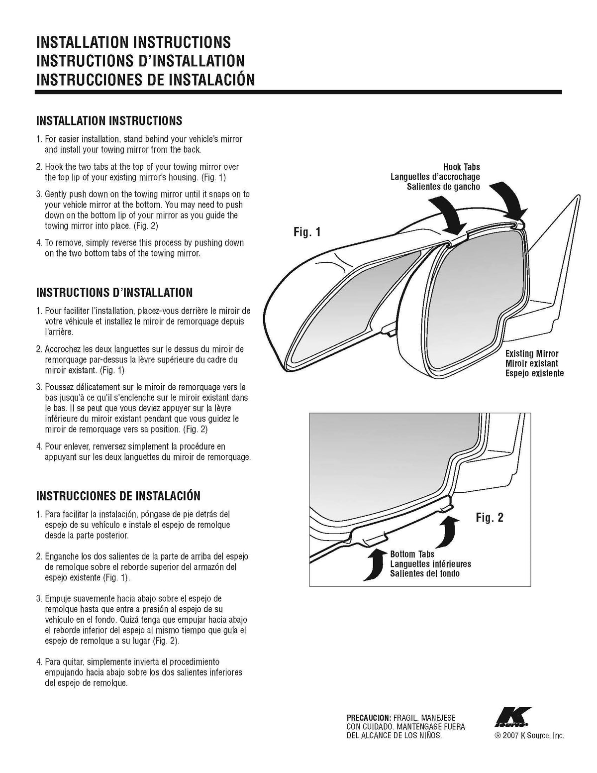 Fit System K SOURCE next to ruler showing extension size and low-profile fit