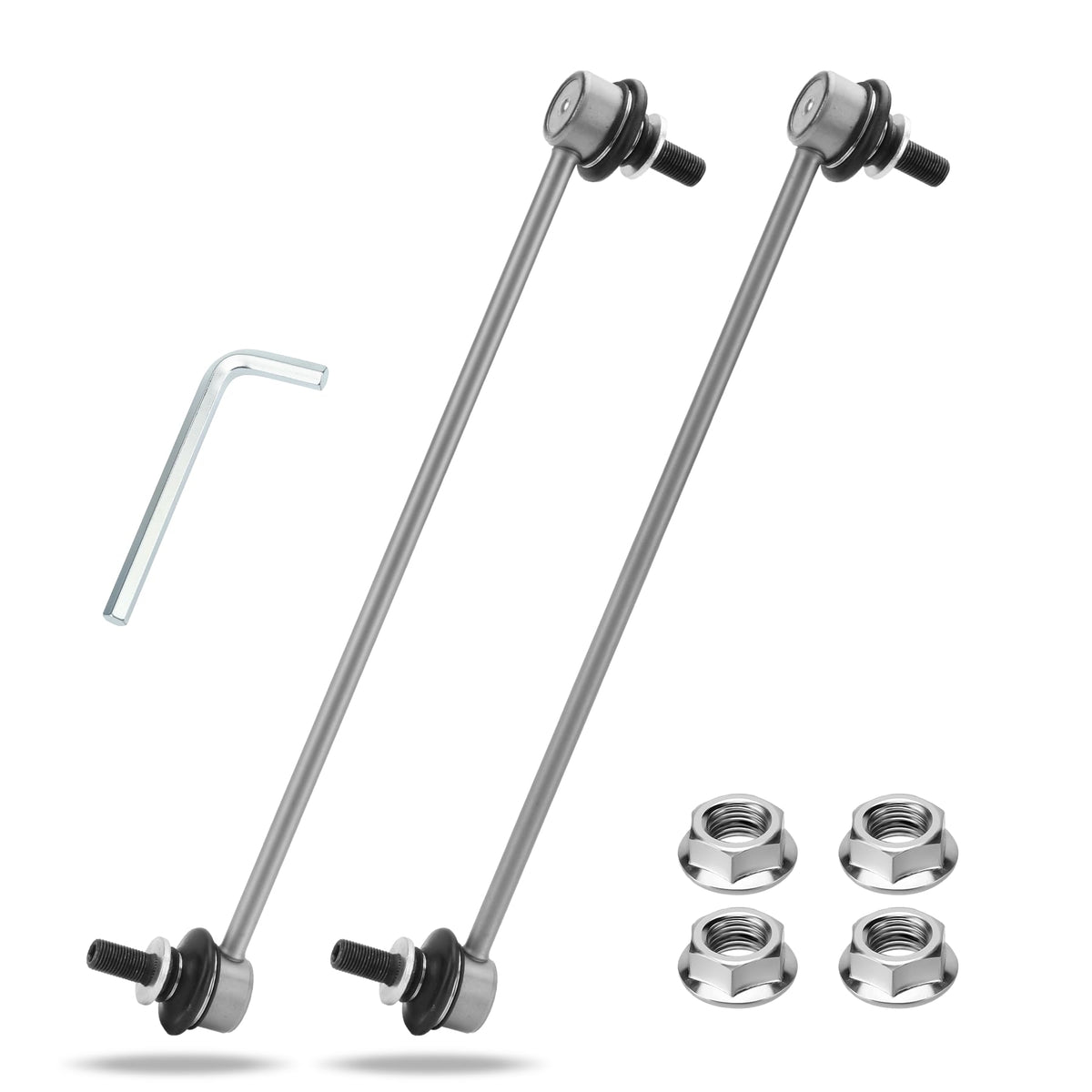 Fit4drive front sway bar link packaging showing part K750043 and benefits