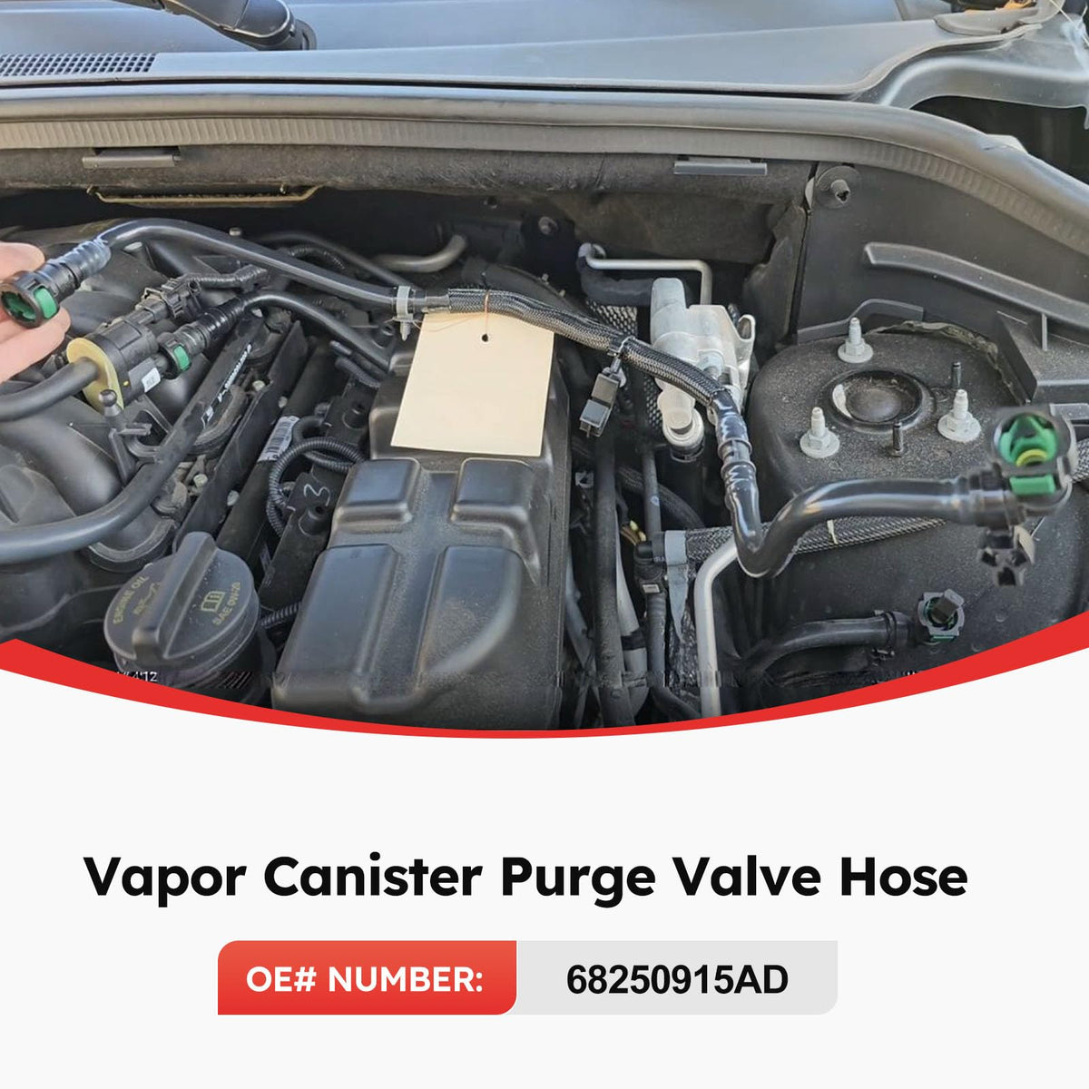 Fit4drive label showing part number 68250915AD for clear compatibility verification