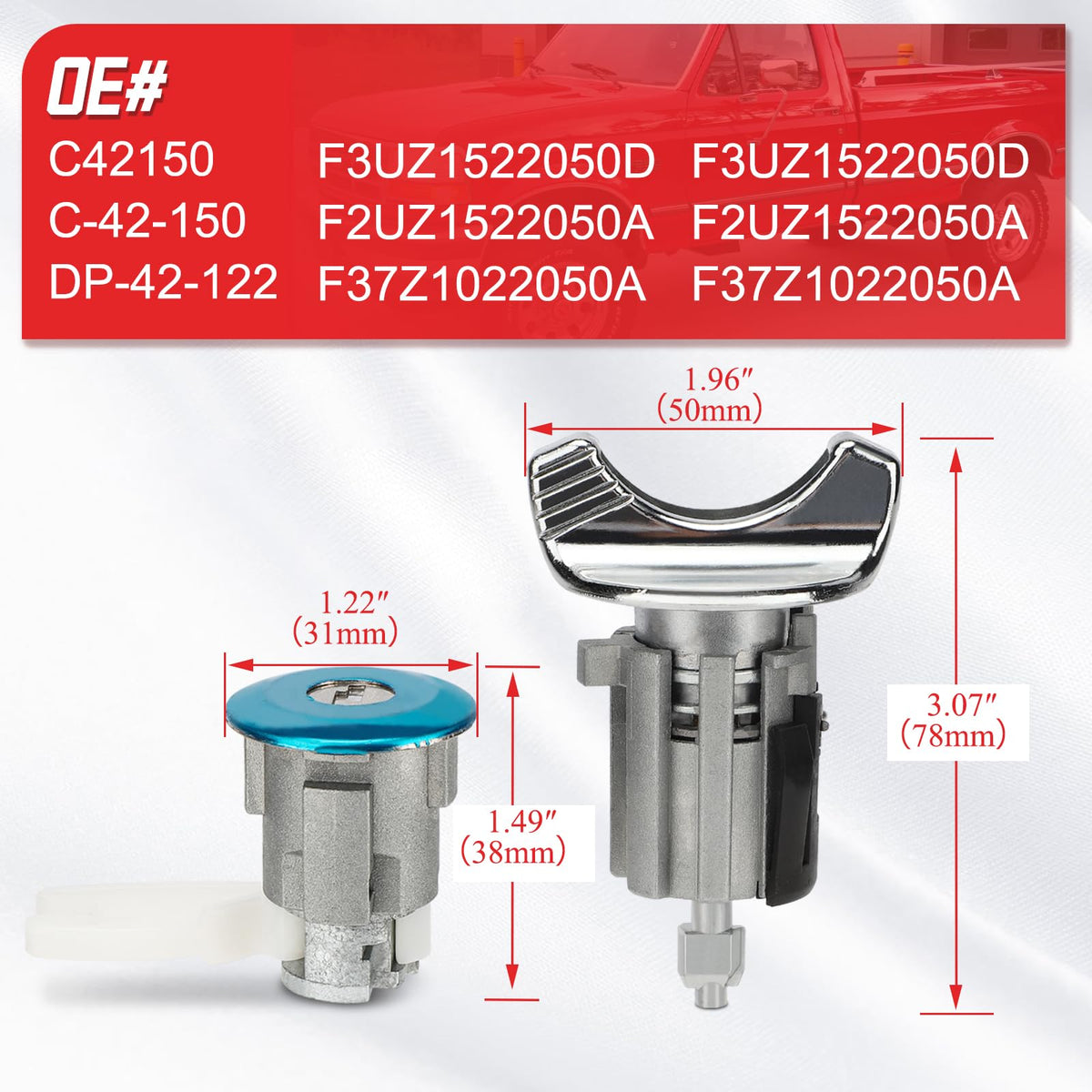 Fit4drive lock installation inside vehicle demonstrating easy replacement and restored function