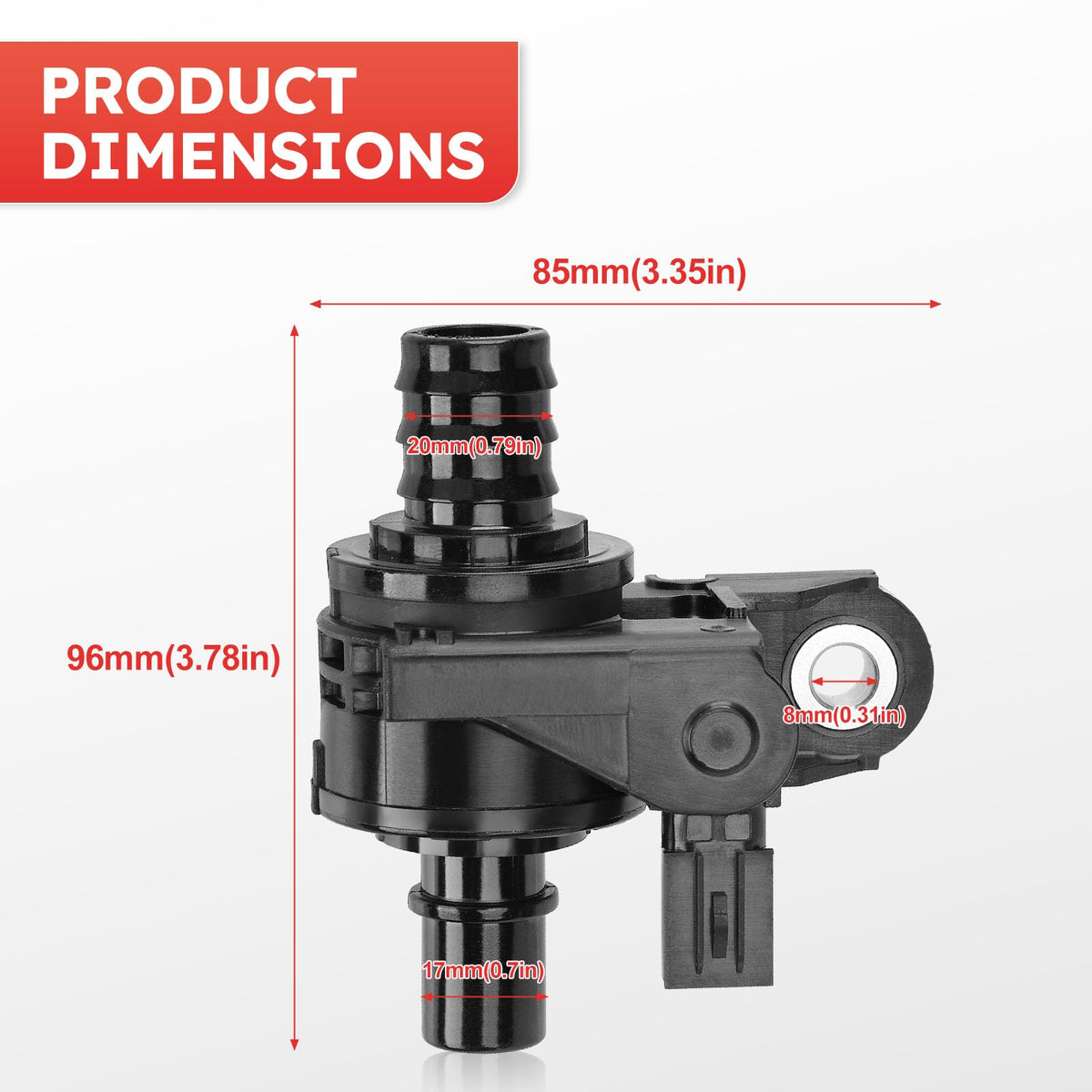 Fit4drive coolant valve packaging with part number label for easy verification