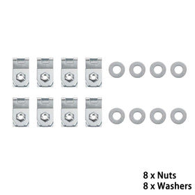 Fitede kit contents spread on workbench to show all included bolts, nuts, washers