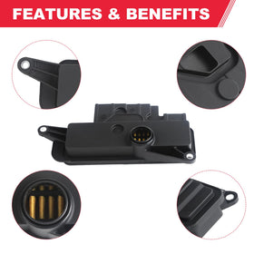 Fitede new filter beside old filter illustrating improved cleanliness benefit