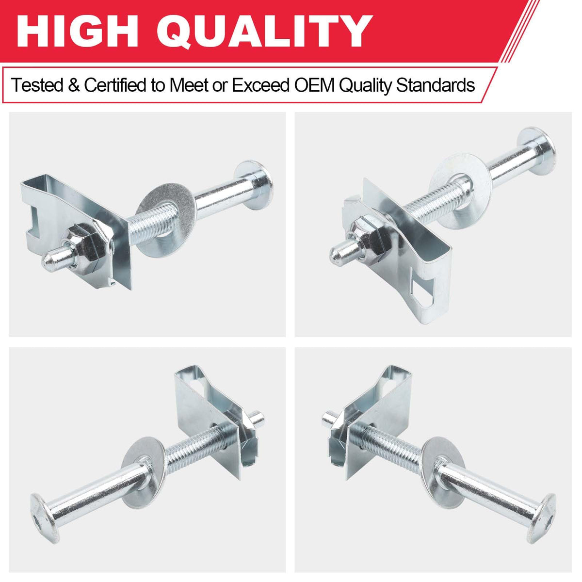Fitede hardware held in hand for scale, illustrating correct size and fit