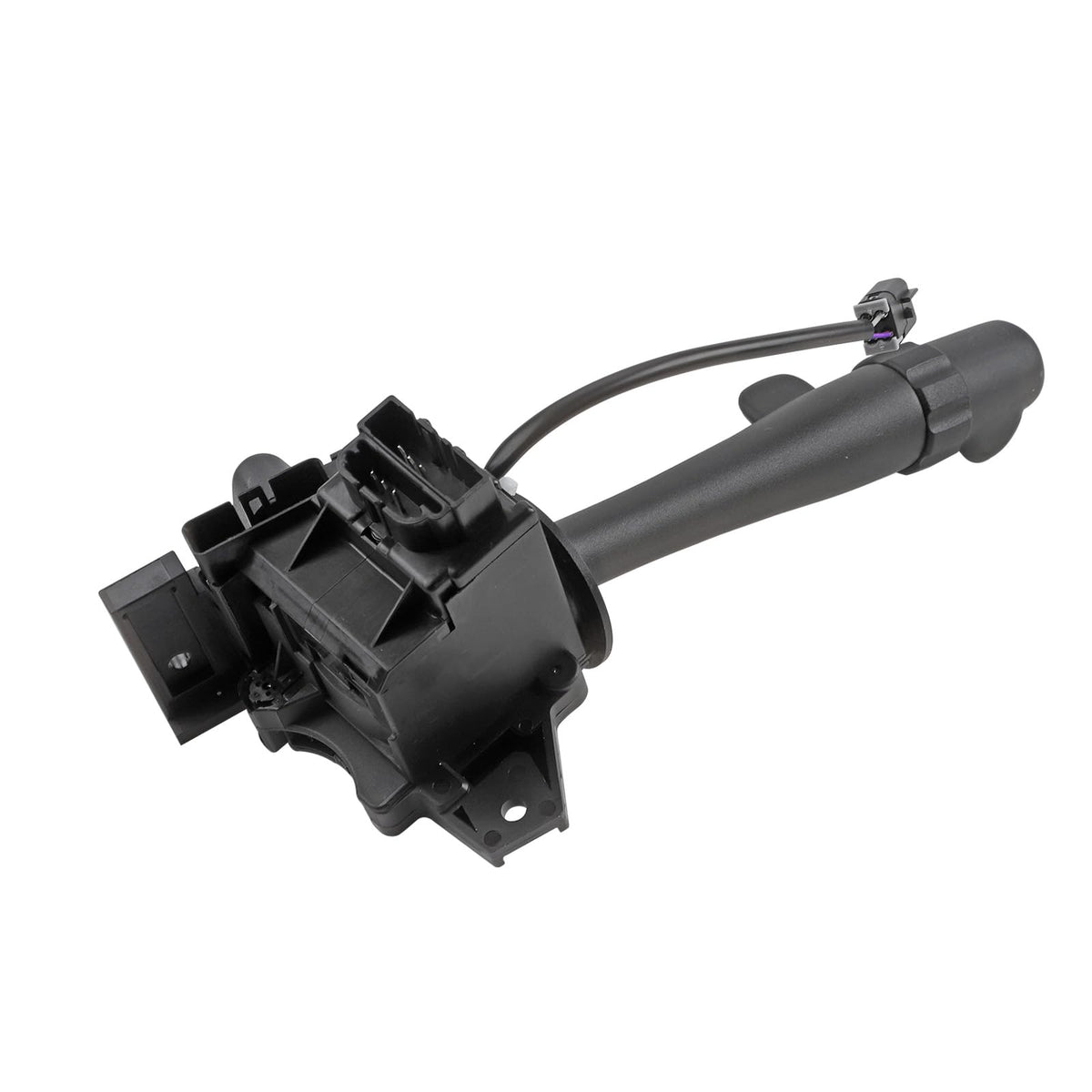 Fitede installed in vehicle showing switch in steering column restoring controls