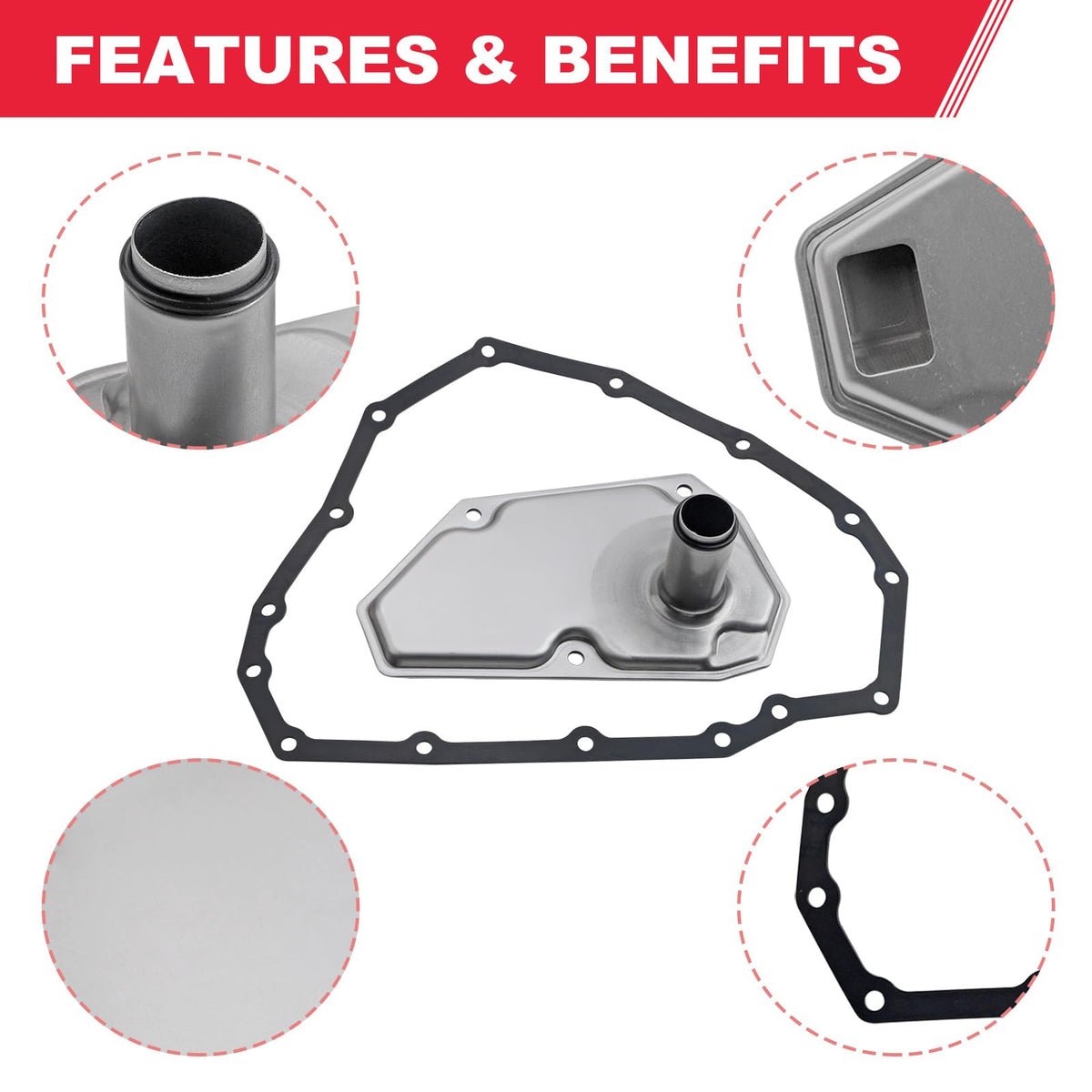 Fitede kit components arranged showing complete set for direct replacement