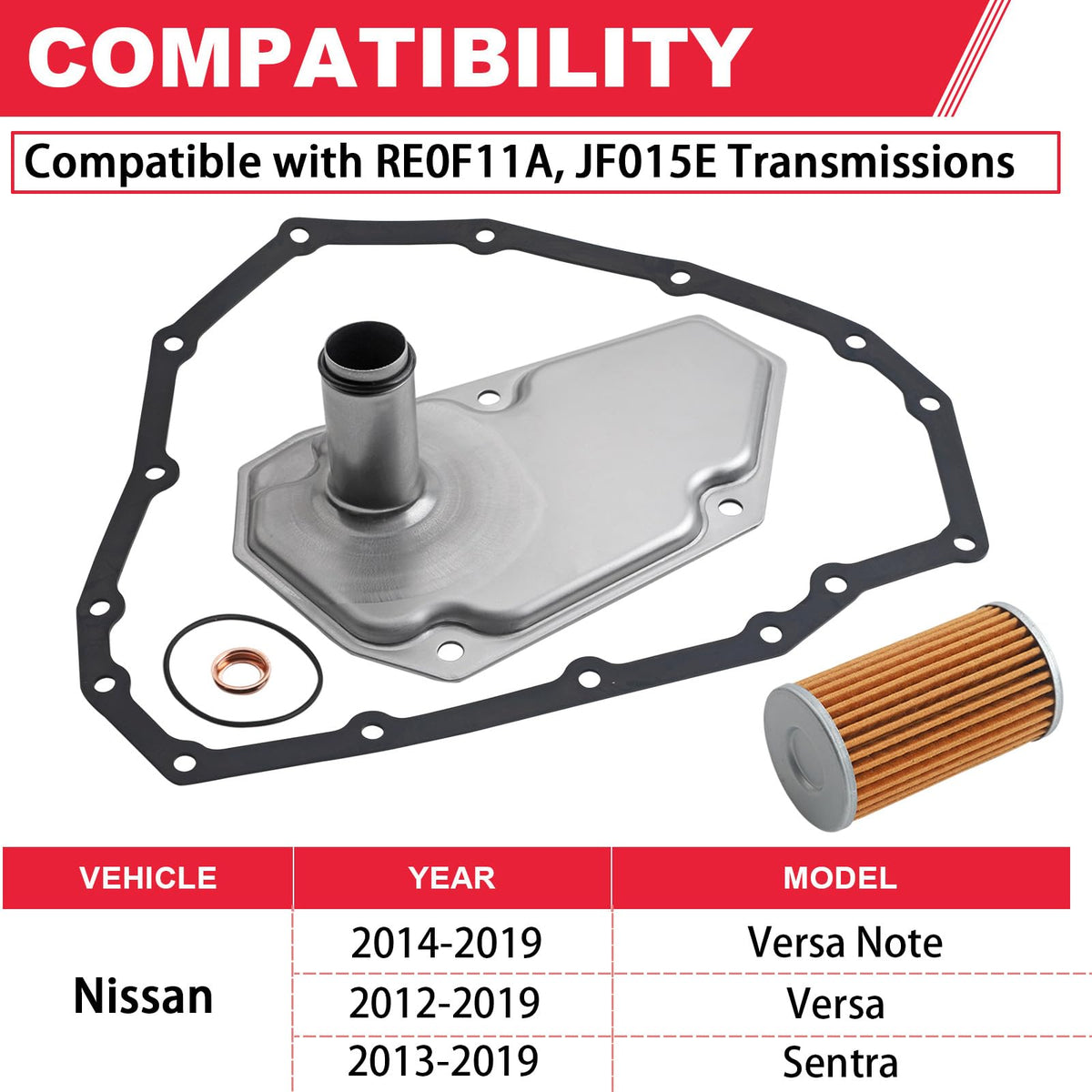Fitede oil pan top view showing solid construction and leak-resistant design