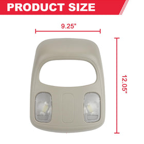 Fitede overhead console bulb and socket visible for easy replacement access