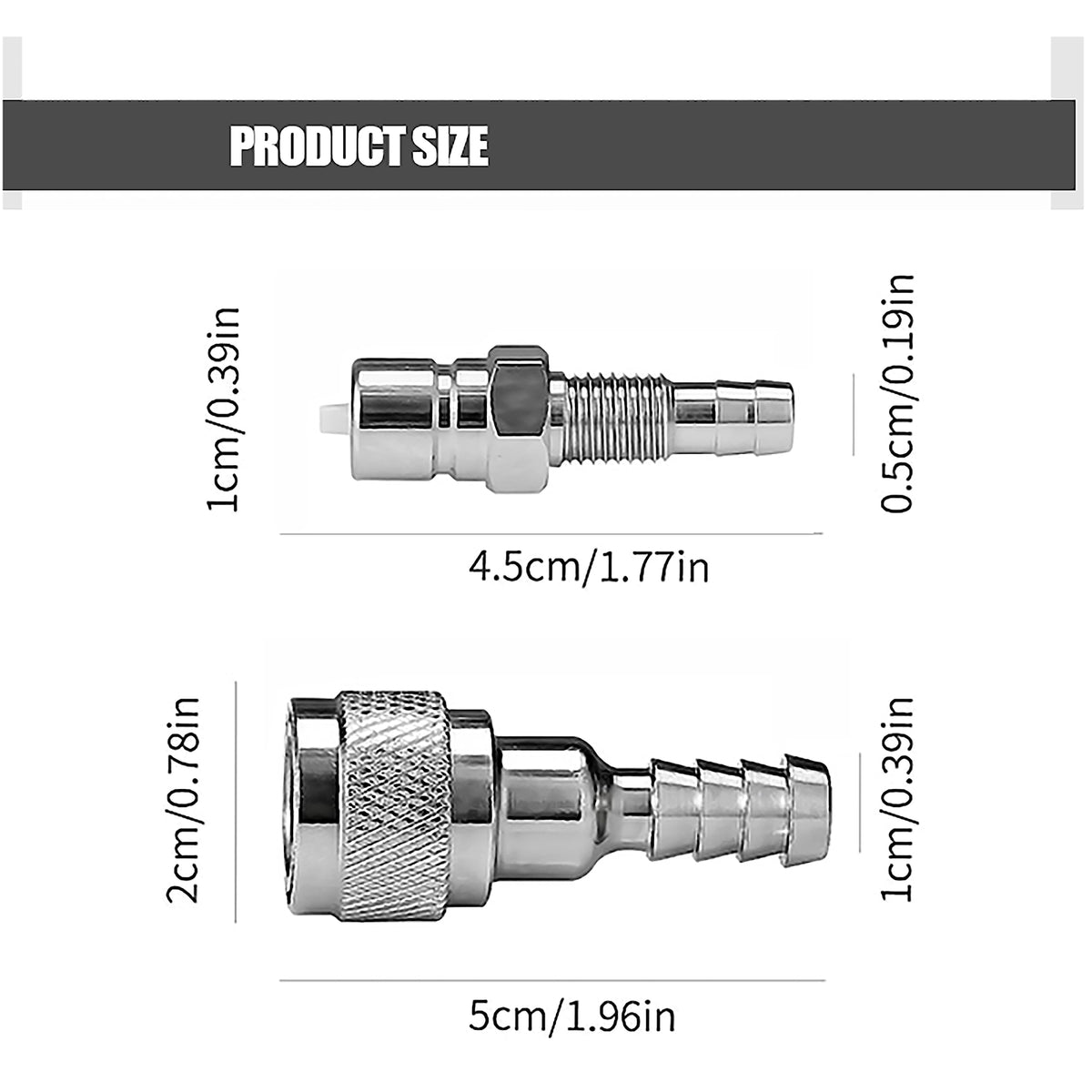 FITIPICI connector attached to 5/16" fuel line illustrating easy installation