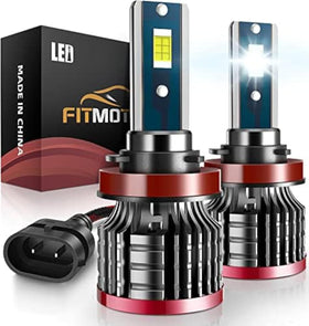 FITMOTORS front view pack-of-2 showing bulbs and connectors for quick install